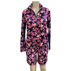 Stella Parker Size Small Full Bloom Athletic Top & Shorts. New With Tags.